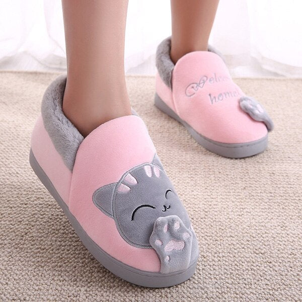 Plushie Cat Cozy Room Shoes