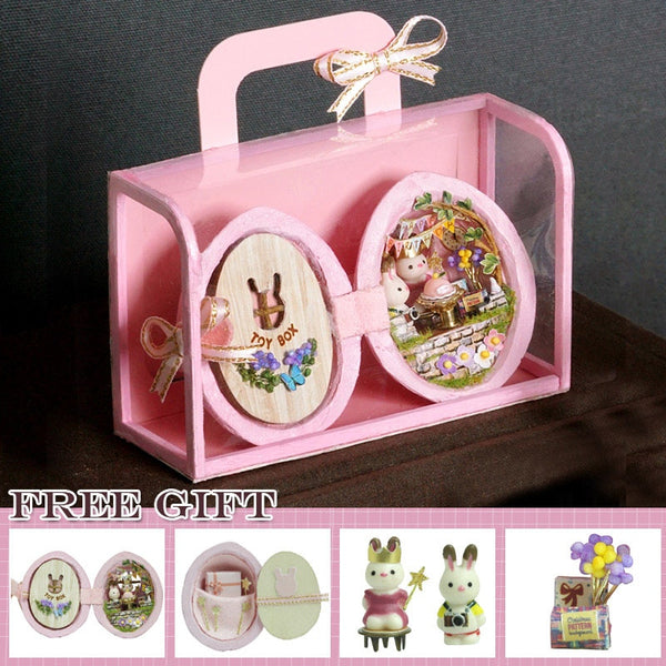 Miniature Rabbit Theatre Dollhouse Figurines