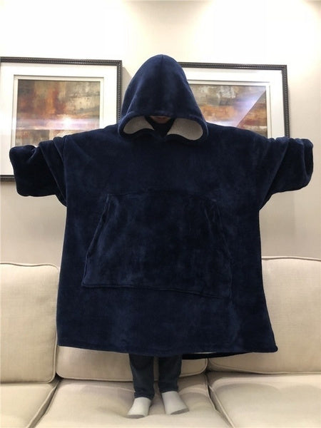 snuggie sherpa for kids, hoodie for boys wearing oversize fleece hoodie, covering from head to toe