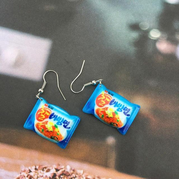 New Cute Mini Ramen Fashionable Earrings