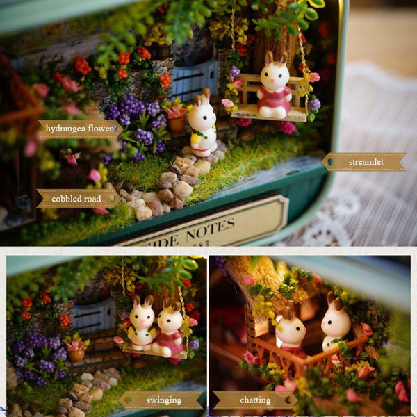 Miniature Rabbit Theatre Dollhouse Figurines