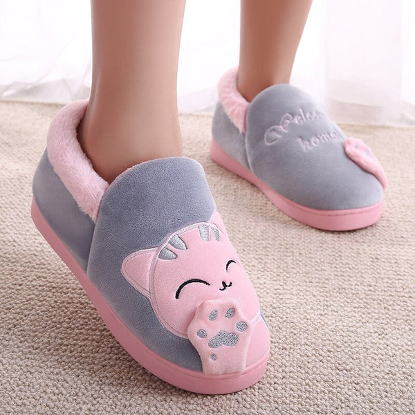 Plushie Cat Cozy Room Shoes