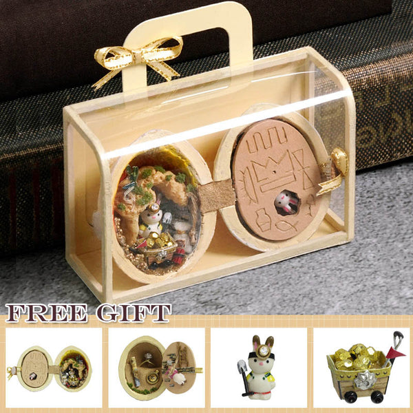 Miniature Rabbit Theatre Dollhouse Figurines